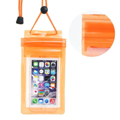Universal waterproof case with string closure, orange