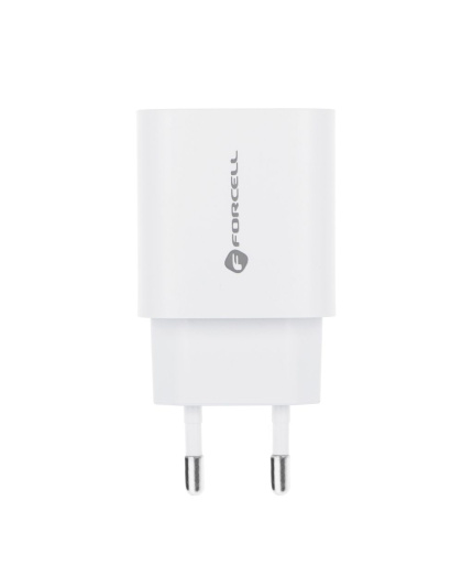 FORCELL F-ENERGY TFK-TC-30WPD ładowarka sieciowa Typ C + USB A PD QC4.0 3A 30W biała