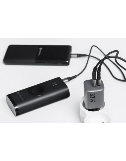 FORCELL F-ENERGY GaN VT-31 ładowarka sieciowa Typ C + USB A PD QC4.0 3A 33W szara