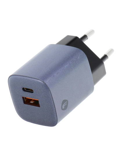 FORCELL F-ENERGY GaN VT-31 ładowarka sieciowa Typ C + USB A PD QC4.0 3A 33W szara